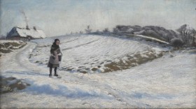 Hans Agersnap (1857-1925): Vinterlandskab. Ca. 1890.