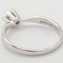 Solitaire ring with brilliant-cut approx. 0.15 ct, 14 ct. white gold, size 52