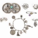 Hans Hansen a.o.: A jewellery collection of silver. (8)