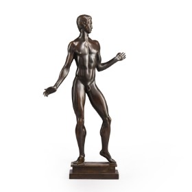 Johannes C. Bjerg: Stående mand, figur af patineret bronze, 1919