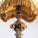 Italian floor lamp from the 60s made of hand-carved wood