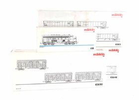 Märklin 4181+45648+45690+45801 HO: Locomotive Burlington F7 with train car set (4)