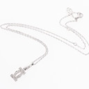 Cartier 'Double C' brilliant charm and necklace in 18kt white gold