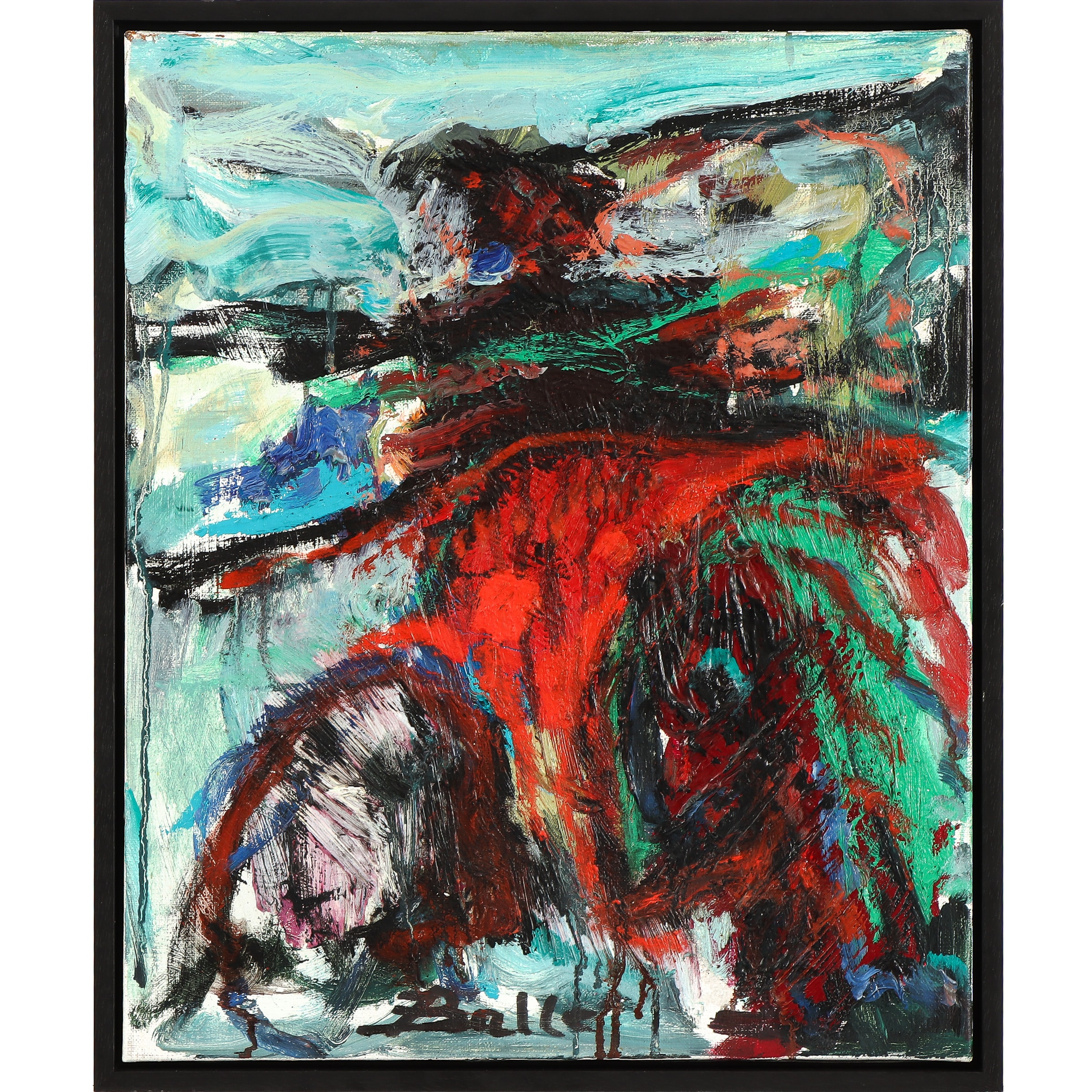 Mogens Balle. Abstract composition. Oil on canvas