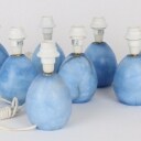 Santa Rita, Spain: Eight small alabaster table lamps, late 1900s (8)