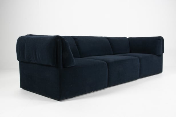 Space Copenhagen for Gubi. Three-person modular sofa model Wonder, exhibition model