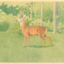 Johannes Andersen. Landskab m/ to personer m.m. (2)
