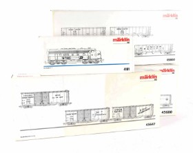 Märklin 4181+45680+45800+45647 HO: Locomotive Burlington F 7 with train car set (4)