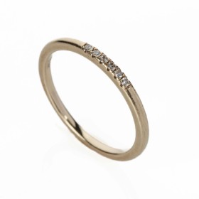 202406878 Brillant alliancering af 14 kt, ca 0.04 ct, Str. 52