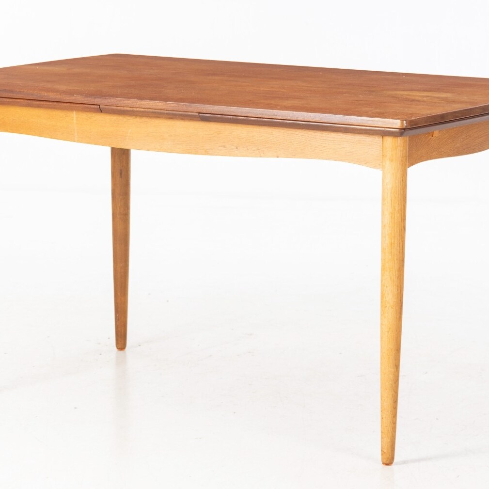 Teak dining table with Dutch extension, 1960s | Lauritz.com