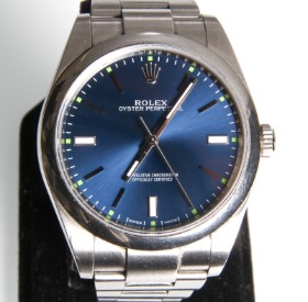 Rolex Oyster Perpetual, steel men's watch, from 2017 (B24-2/9)