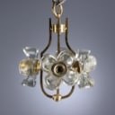 L. Colani for Simon & Schell. Chandelier from the 70s made of brass and glass