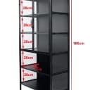 Daneline. Display cabinet in black lacquered metal.