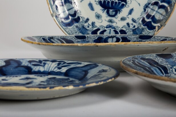 Samling tallerkener/vægplatter fra Delft, keramik, Holland (7)