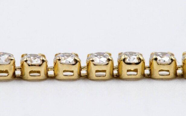 Tennisarmbånd af 14 kt guld, Lab Grown diamanter, 3.00 ct