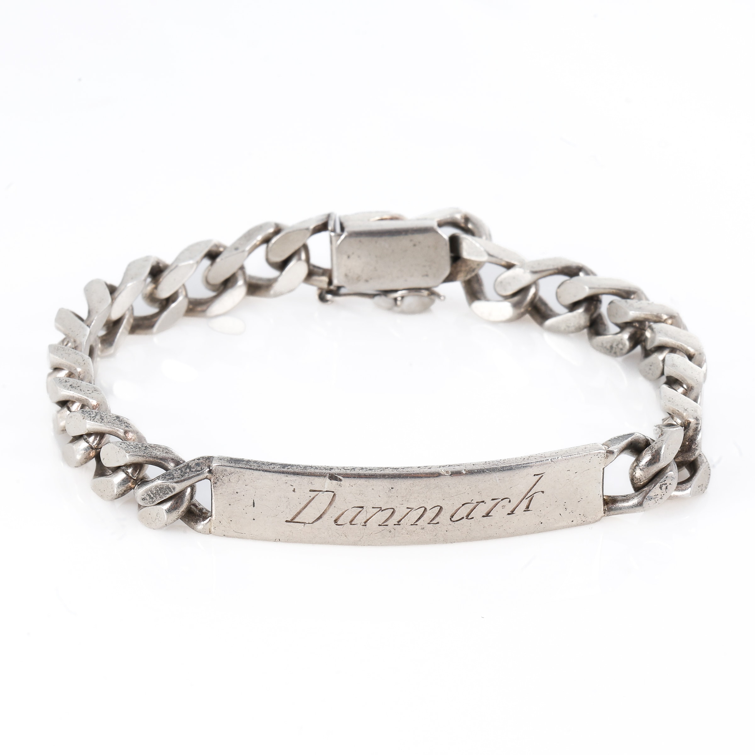 Hermann Siersbøl: A bracelet with plate of sterling silver. Length 21 cm.