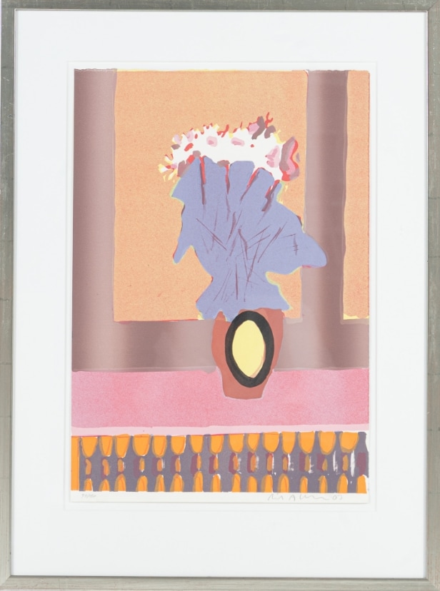 Erik A. Frandsen (b. 1957): Arrangement with flowers, lithography (CD)