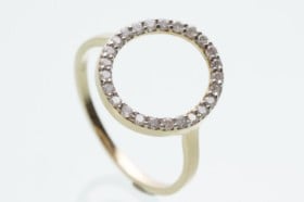 Brillant ring af 14 kt guld 0.29 ct