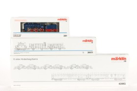 Märklin 28971+3091+42992 Delta HO: Tender locomotive 'Glaskasten', steam locomotive P8 with tender and Westerland car set (3)