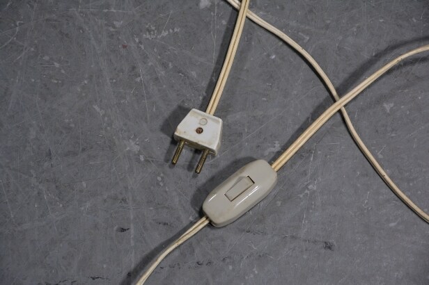 Retro standerlampe / 'Tivoli' lampe, tre-armet, 1950'erne