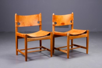 Børge Mogensen. Jagtstolen. Par spisestole, model 3237 (2)