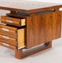 Danish Furniture Manufacturer. Freestanding desk with side table (2)