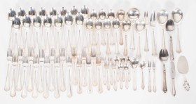 Collection three tower Cohr Herregaard silver cutlery (65)