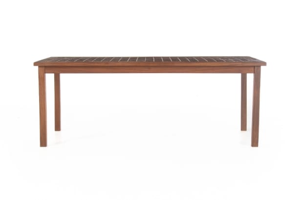 Indskudsborde, spisebord samt sofabord af teak, 1950'erne (3)