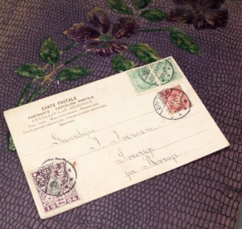 Samling postkort / kuverter mm. fra starten af 1900 tallet.