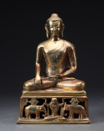 Buddha af messing, 1900-tallet