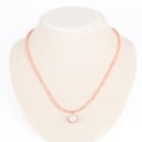 A coral necklace with an Akoya pearl and diamond pendant of 18k rose gold. (2)