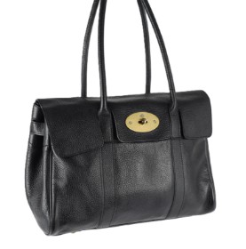 Mulberry: Bayswater shoulder bag in black leather