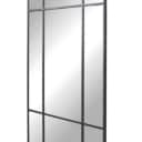 Mirror with black frame in iron, size 180x90 cm.