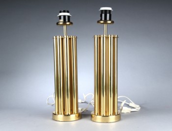 Et par franske bordlamper af messing fra 60erne (2)