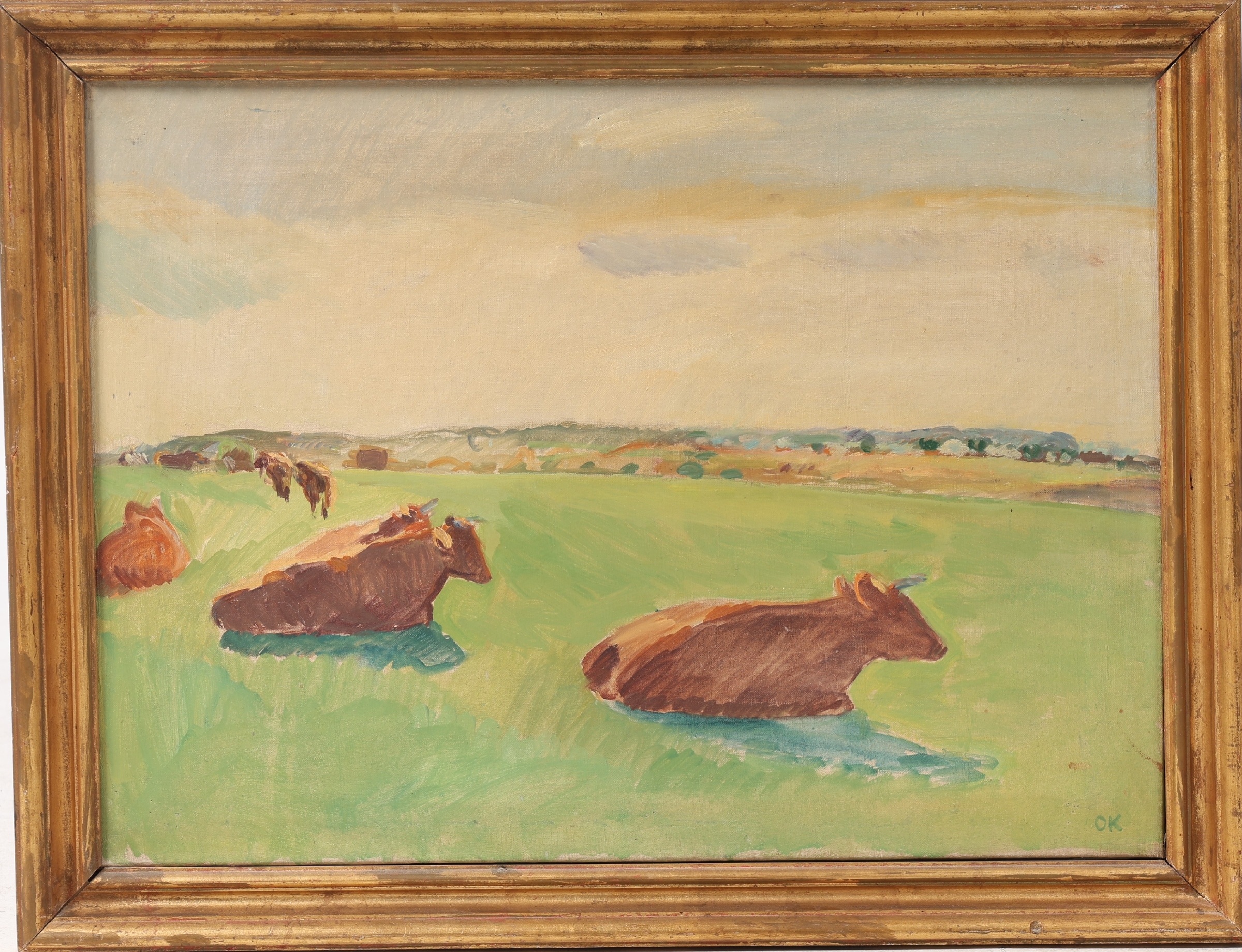 Ole Kielberg: 'Heifers in the October Sun' 1951