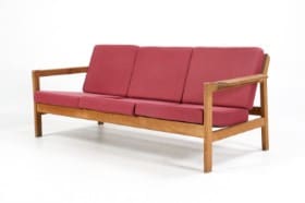 Børge Mogensen. Tre-pers. sofa ef egetræ, model 2216