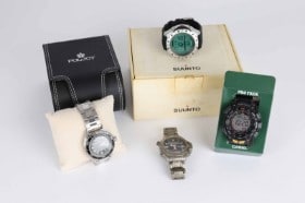 Citizen, Casio, Suunto og Vostok: Samling af fire sportsure (4)