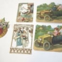 Samling gamle glansbilleder. Ca. 1920-1950. (13 albums + løse ark m.m.)