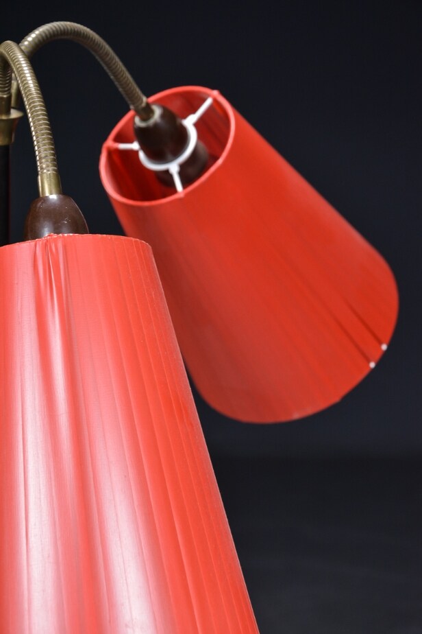 Retro standerlampe / 'Tivoli' lampe, tre-armet, 1950'erne