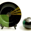 Nora Gulbrandsen (1894-1978) for Porsgrund Porselen, fat og vase, 1930-tallet (2)