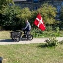 CargoKid. Deluxe El-ladcykel med fuld udstyrspakke. og fane med costumized dannebrogsflag (17) - til fordel for Knæk Cancer