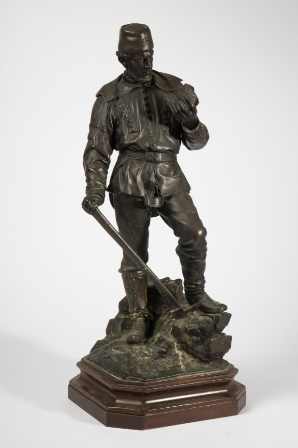 'Der Bergmann', efter Johann Friedrich Reusch, figur, bronze