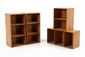 Mogens Koch for Rud. Rasmussen. Four shelving modules / bookcases, oak (4)