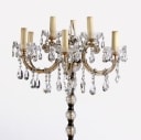 Six-arm Czech Maria Theresa floor lamp from the 60s