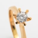 Bræmer Jensen, Solitaire ring with brilliant of approx. 0.40 ct. TW/Plumbing