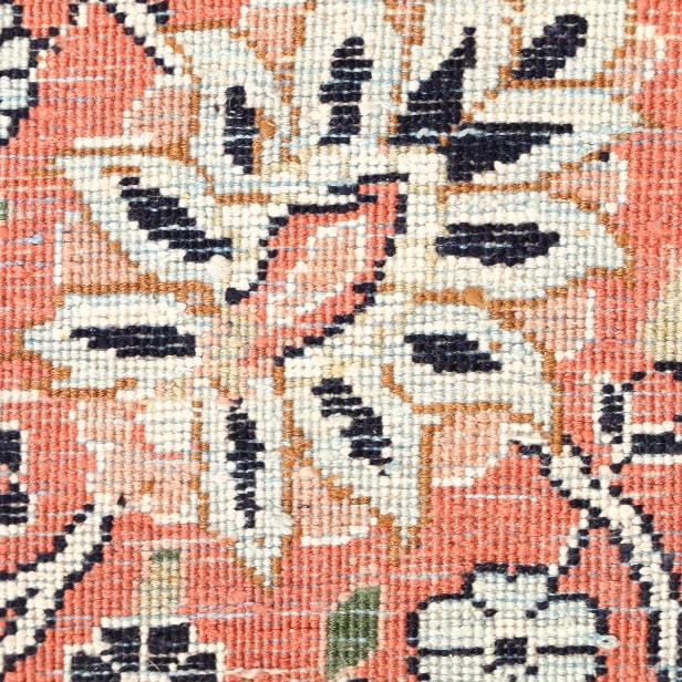 Kashmir tæppe. Kunstsilke og bomuld. 190 x 118 cm.