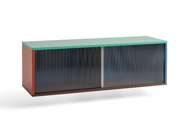 Muller Van Severen for HAY. Wall-mounted cabinet module with glass door, Colour Cabinet Multi, 120 cm