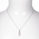 Cartier 'Double C' brilliant charm and necklace in 18kt white gold