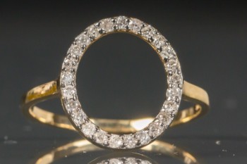 Brillant ring af 14 kt guld, 0.29 ct