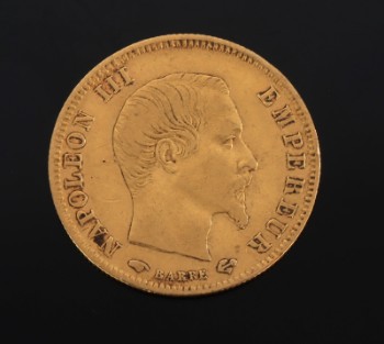 Frankrig, Napoléon III, 5 Francs 1856 A, F 501, KM 787